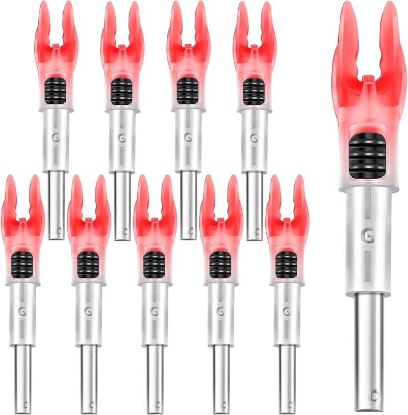 DEEPOWER Store 4/9 PCS G Lighted Nocks for Arrows .165 .204 .233 .244 .246 inch Inside Diameter with X,H,S,GT Bushings LED Lighted Nock and ON/Off Switch for Archrey Hunting and - Image 1